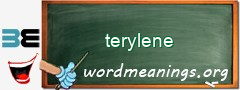 WordMeaning blackboard for terylene